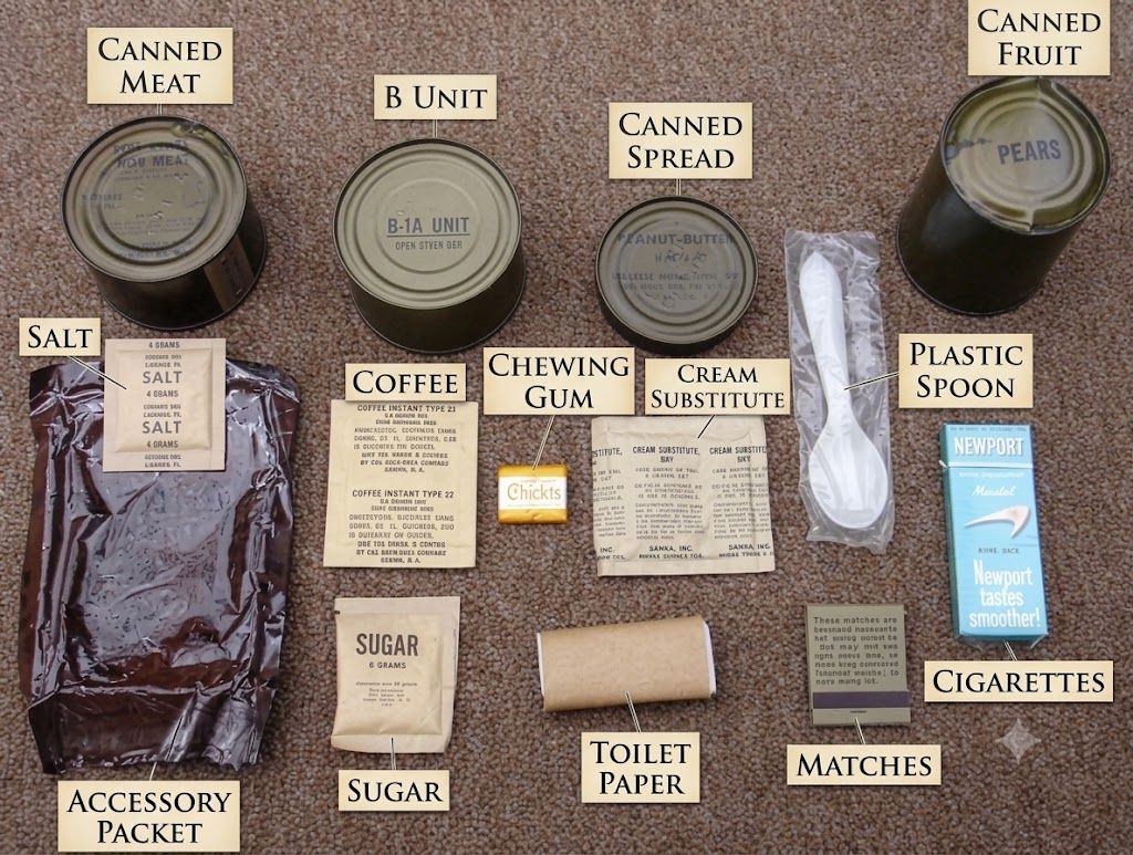 The contents of one C-ration box